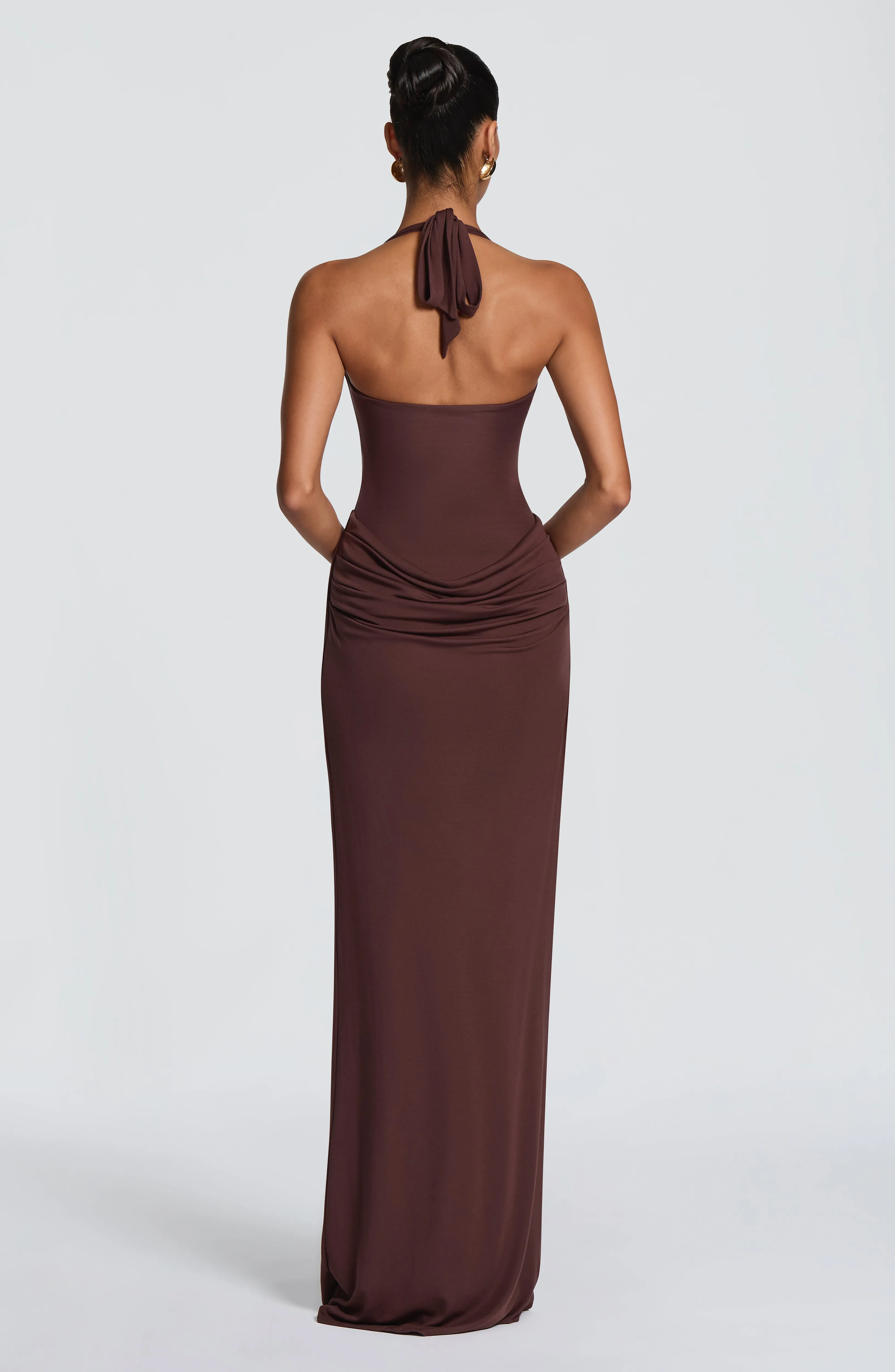 Sharona Maxi Dress - Plum Brown sold by Babyboo Fashion product image thumbnail 2