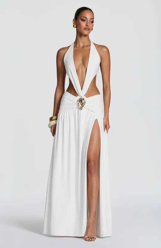 Madara Maxi Skirt - White made by Babyboo Fashion
