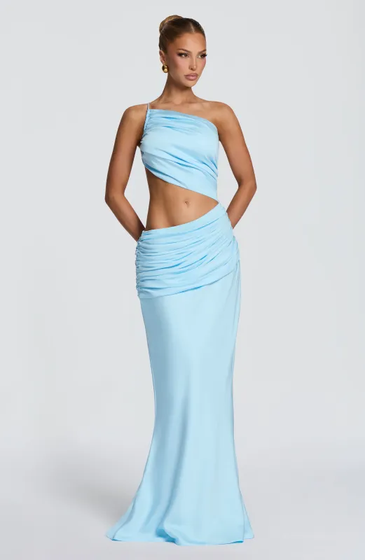 Meadow Maxi Dress - Sky Blue made by Babyboo Fashion