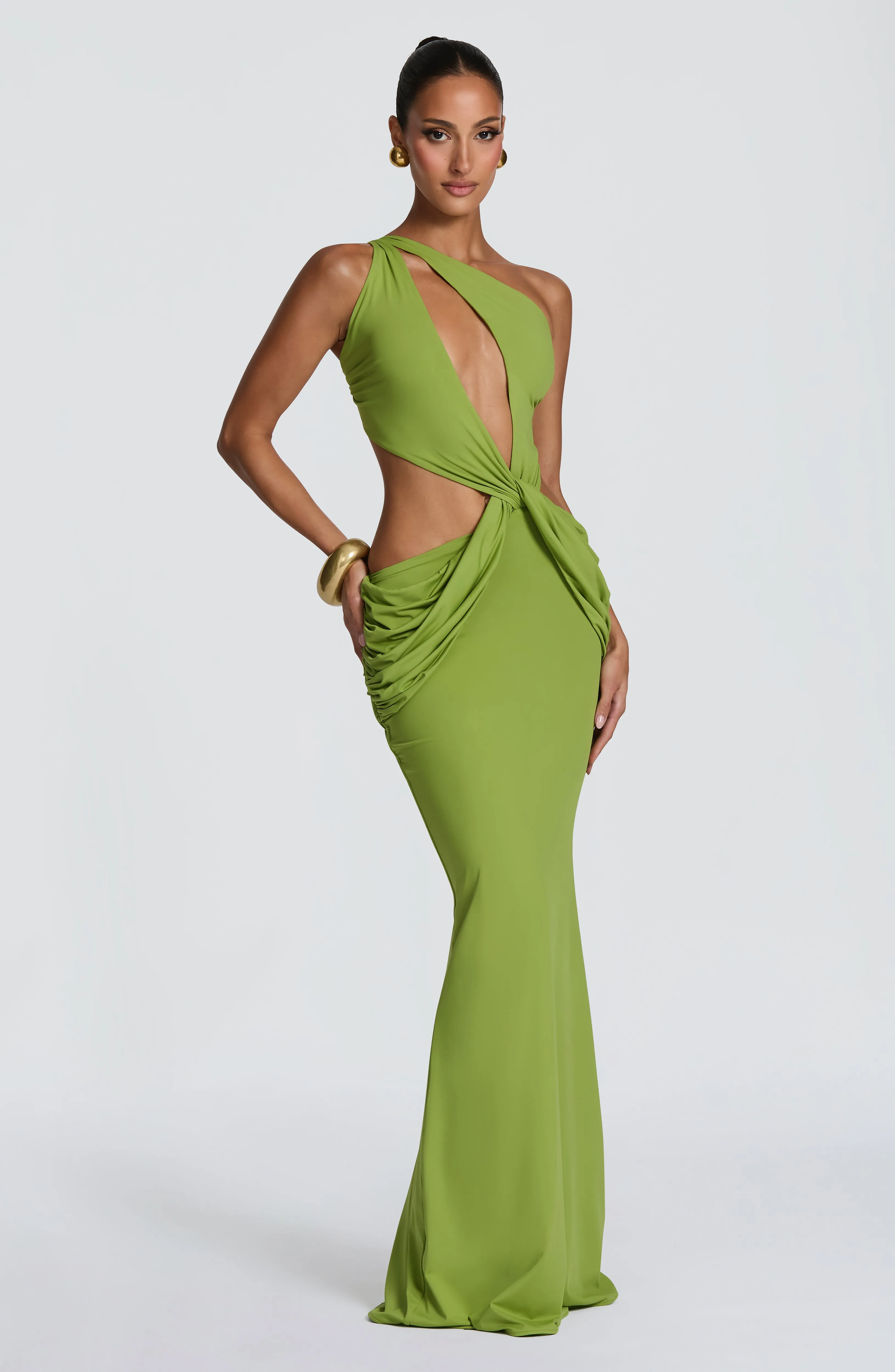 Onyx Maxi Dress - Olive sold by Babyboo Fashion product image thumbnail 3