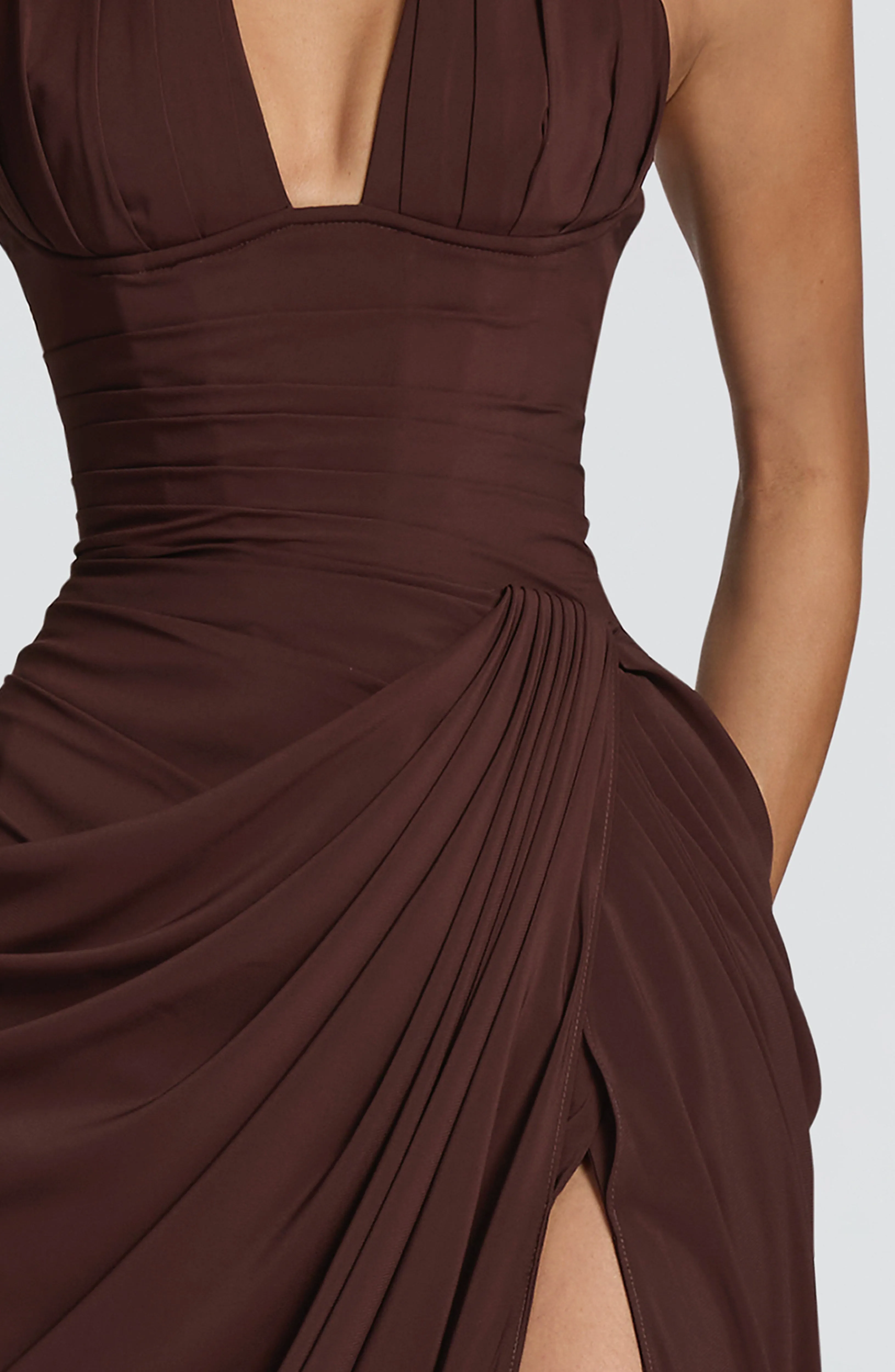 Minette Maxi Dress - Plum Brown sold by Babyboo Fashion product image thumbnail 4