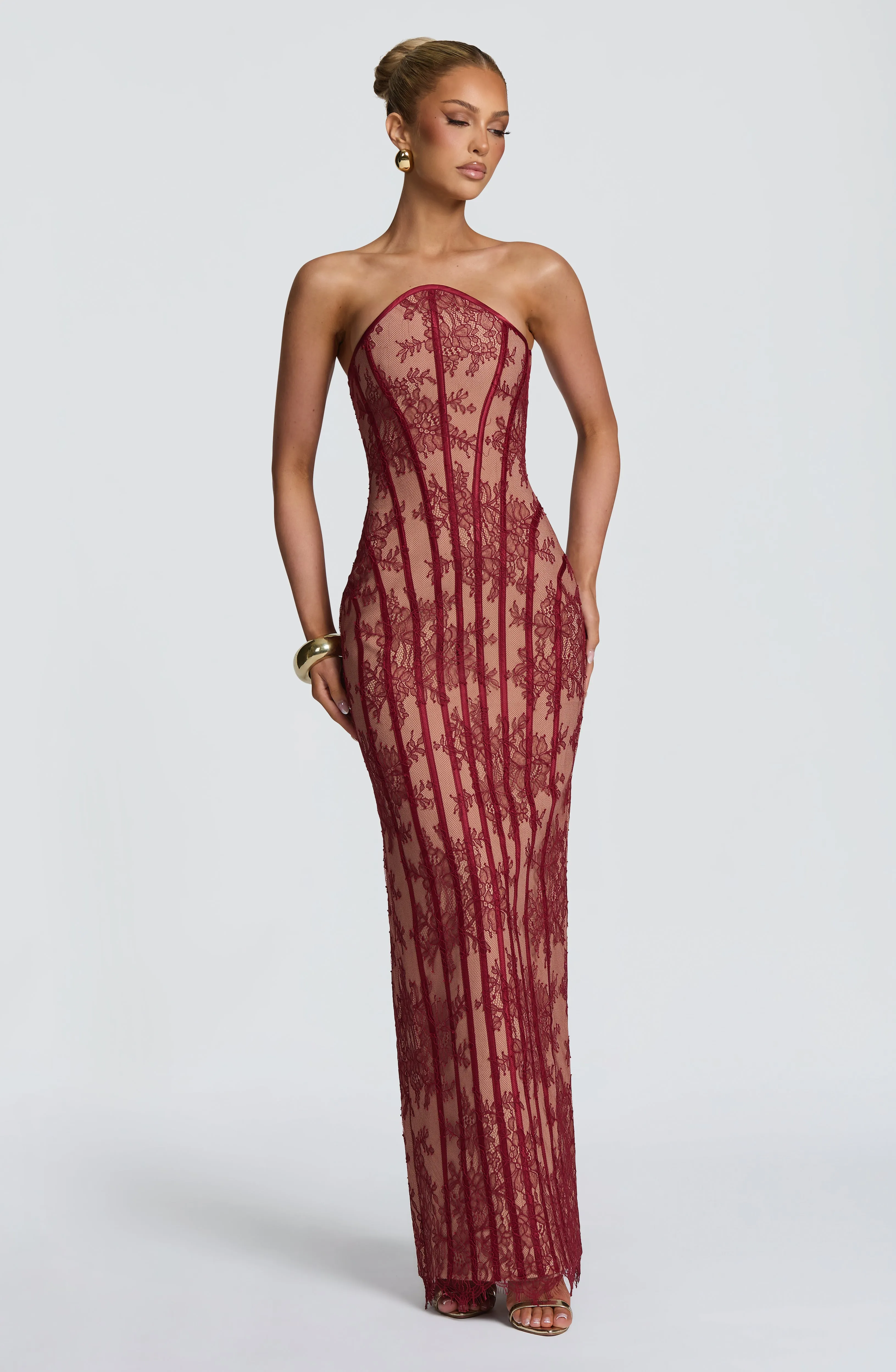 Tamara Maxi Dress - Burgundy sold by Babyboo Fashion product image thumbnail 5