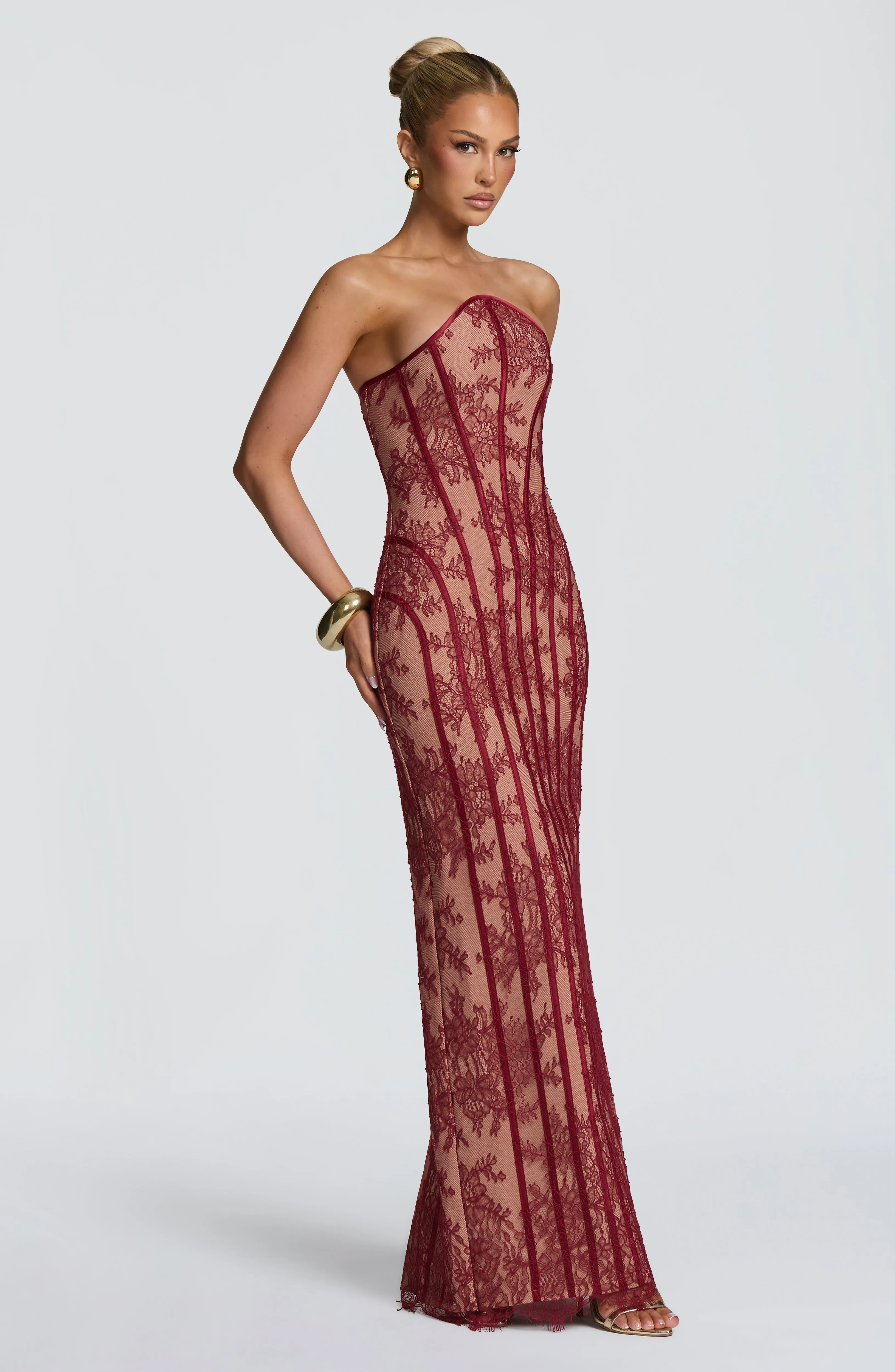 Tamara Maxi Dress - Burgundy sold by Babyboo Fashion product image thumbnail 4