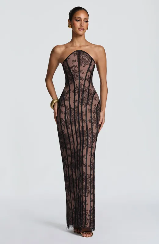 Tamara Maxi Dress - Black made by Babyboo Fashion