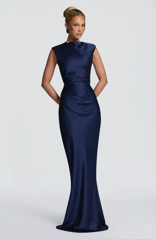 Avielle Maxi Dress - Navy made by Babyboo Fashion
