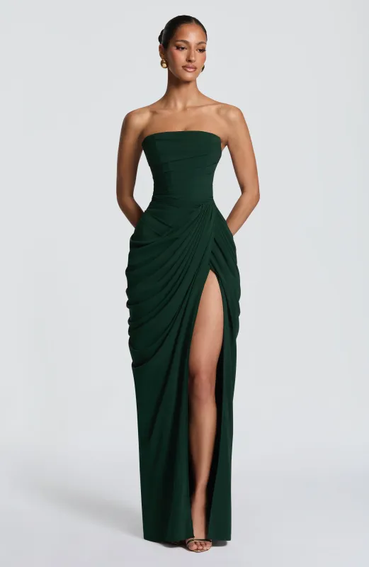 Cyra Maxi Dress - Emerald made by Babyboo Fashion