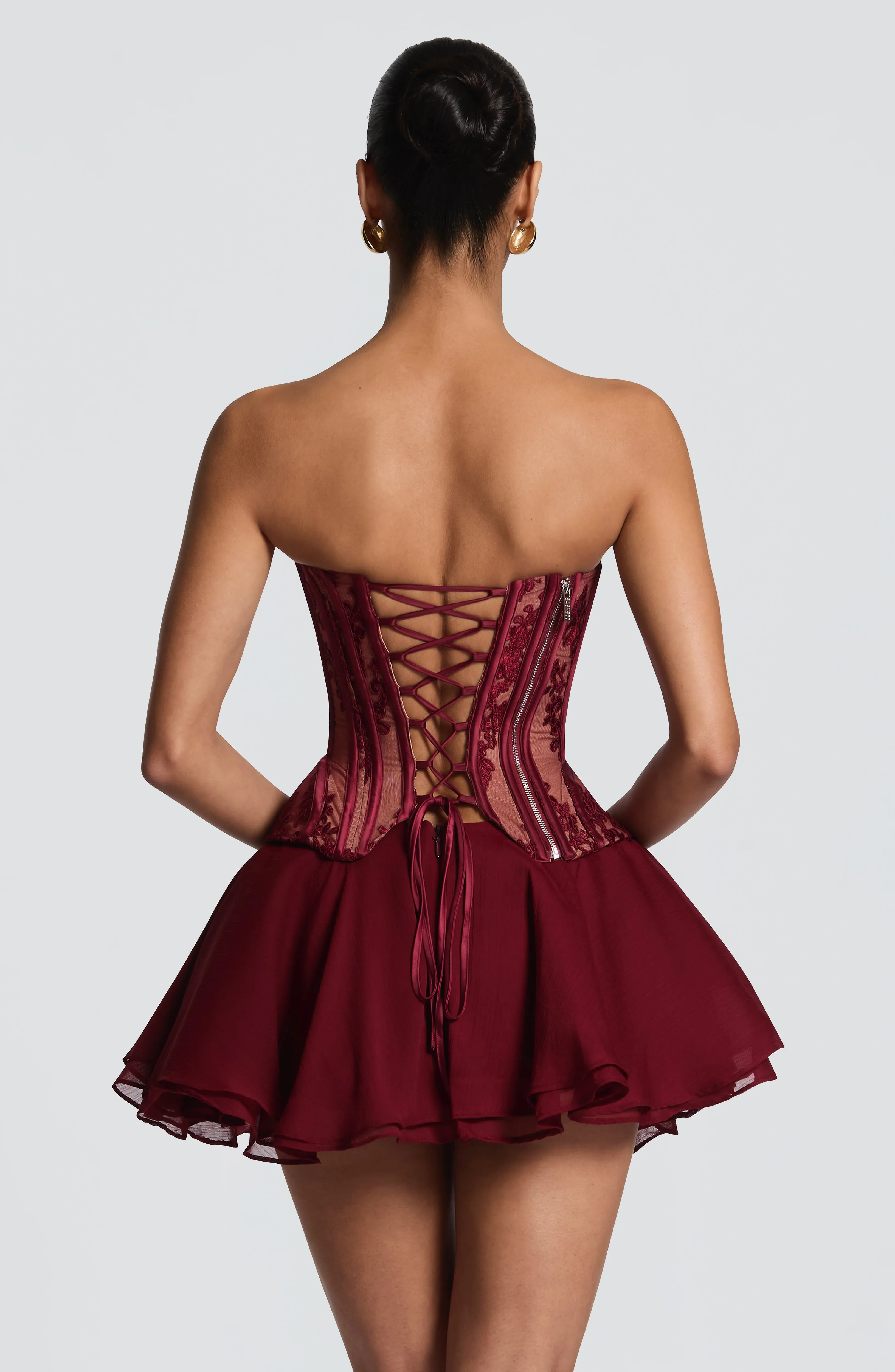 Nara Corset - Burgundy sold by Babyboo Fashion product image thumbnail 2