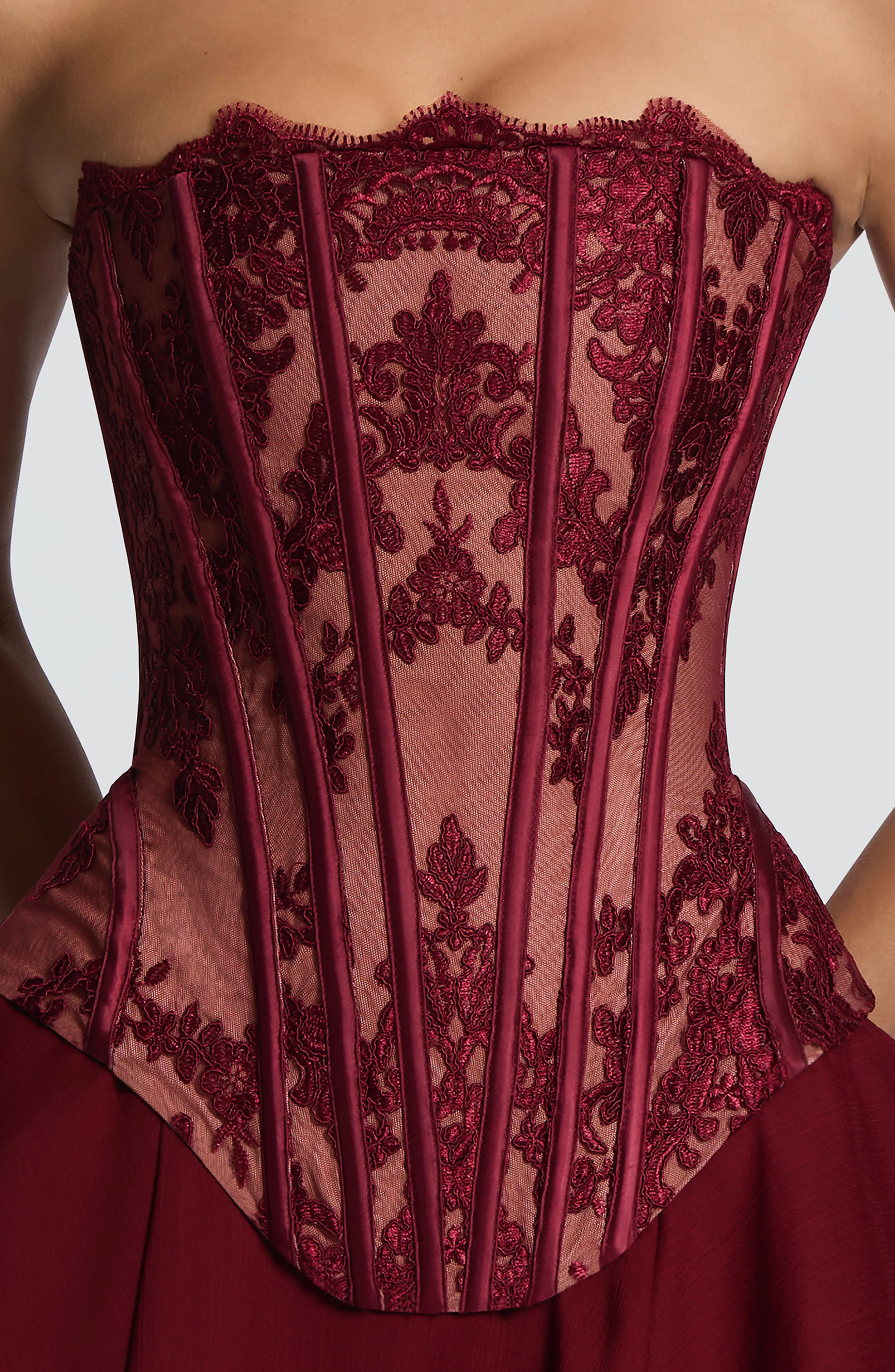Nara Corset - Burgundy sold by Babyboo Fashion product image thumbnail 5