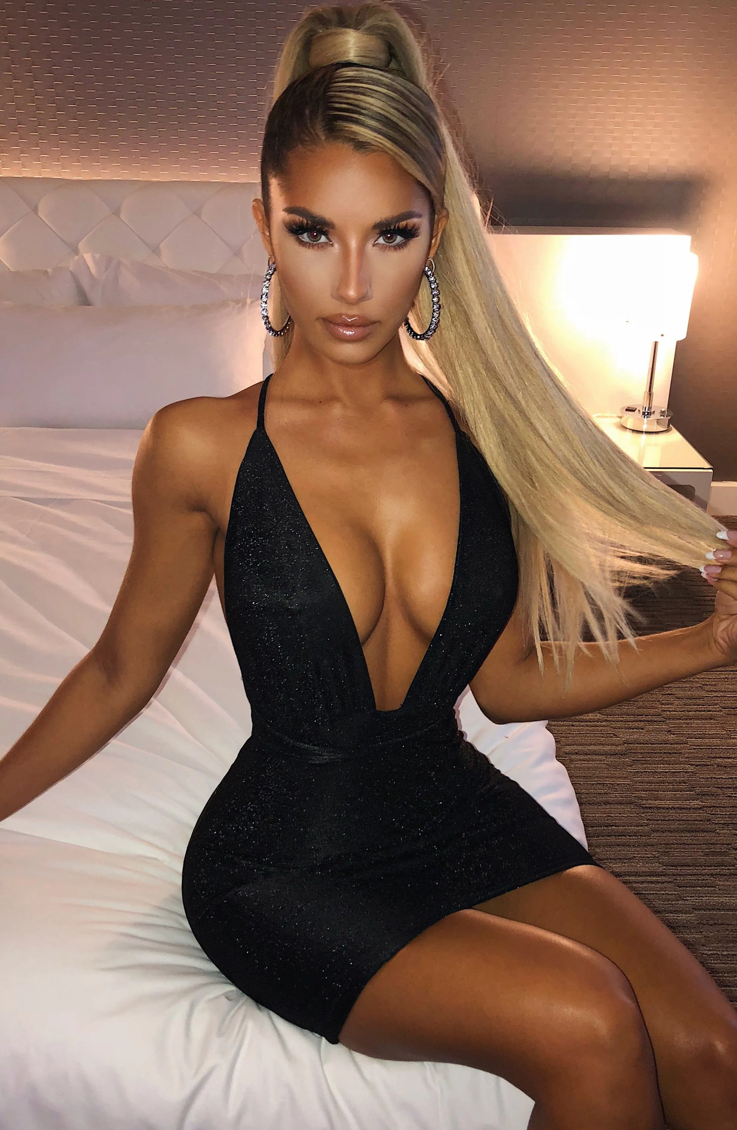 Capri Mini Dress - Black Sparkle sold by Babyboo Fashion