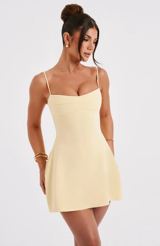dakota mini dress lemon Dakota Mini Dress - Lemon