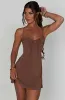 Renee Mini Dress - Chocolate sold by Babyboo Fashion