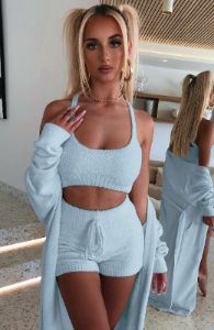 Abby Cozy Crop - Baby Blue sold by Babyboo Fashion