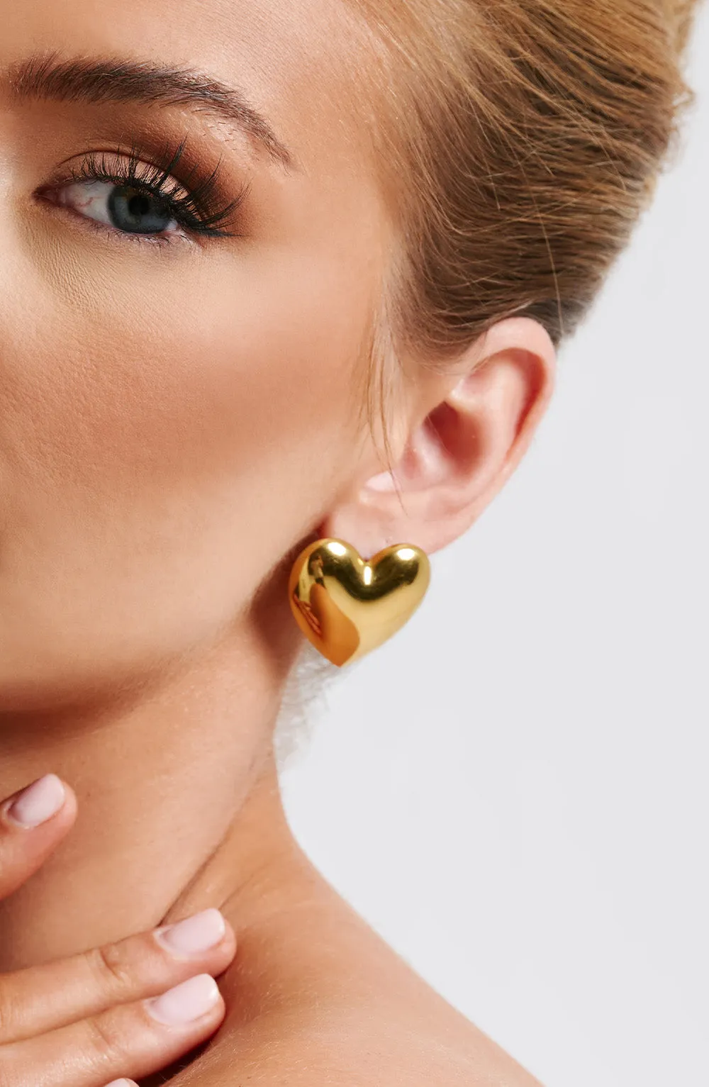 Milan Heart Earrings - Gold sold by Babyboo Fashion product image thumbnail 2