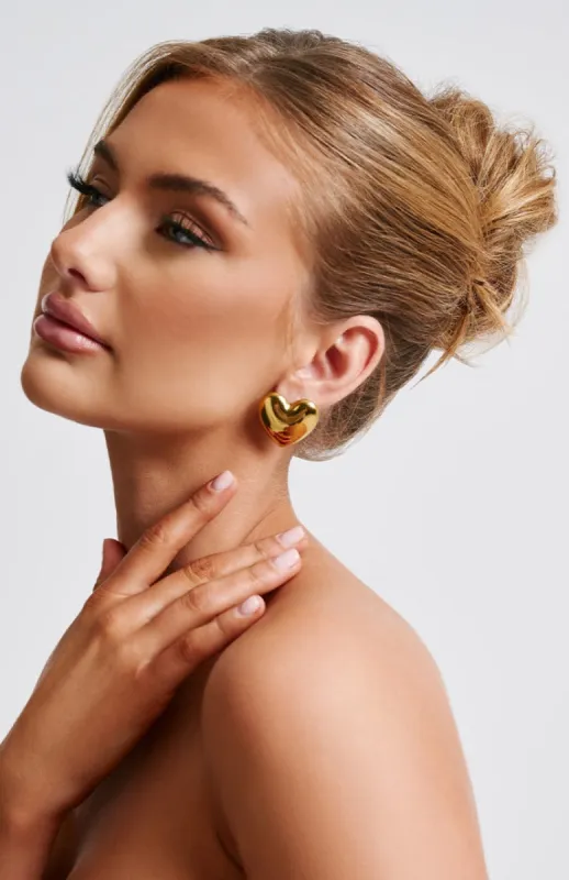 Milan Heart Earrings - Gold made by Babyboo Fashion