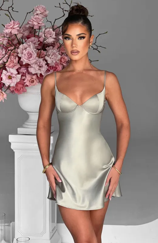 Azaria Mini Dress - Sage sold by Babyboo Fashion