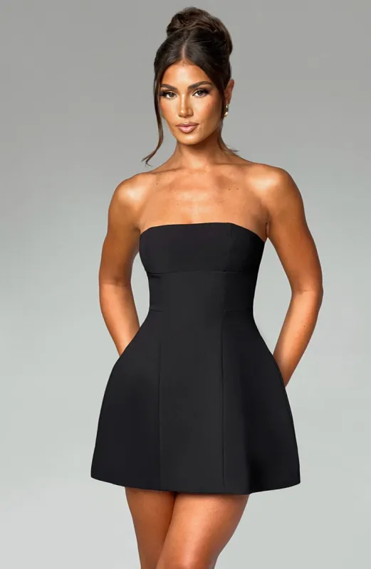 Asha Mini Dress - Black made by Babyboo Fashion