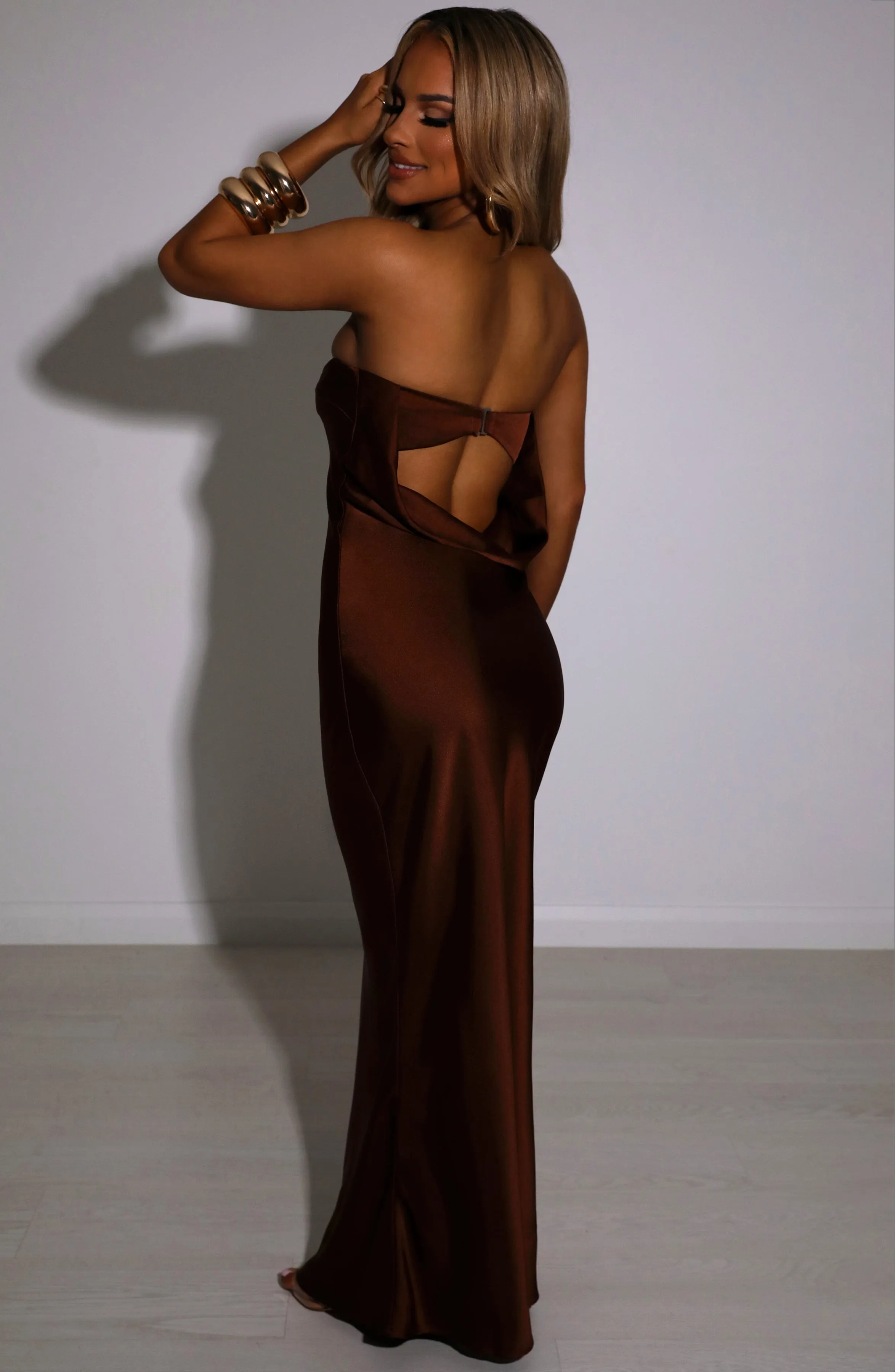 Rheanna Maxi Dress - Chocolate sold by Babyboo Fashion product image thumbnail 3
