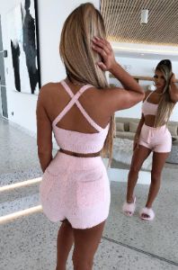 Avalon Cozy Shorts - Baby Pink sold by Babyboo Fashion