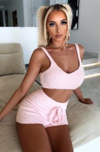 Avalon Cozy Shorts - Baby Pink sold by Babyboo Fashion