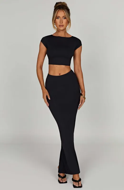 Yazmin Maxi Skirt - Black sold by Babyboo Fashion