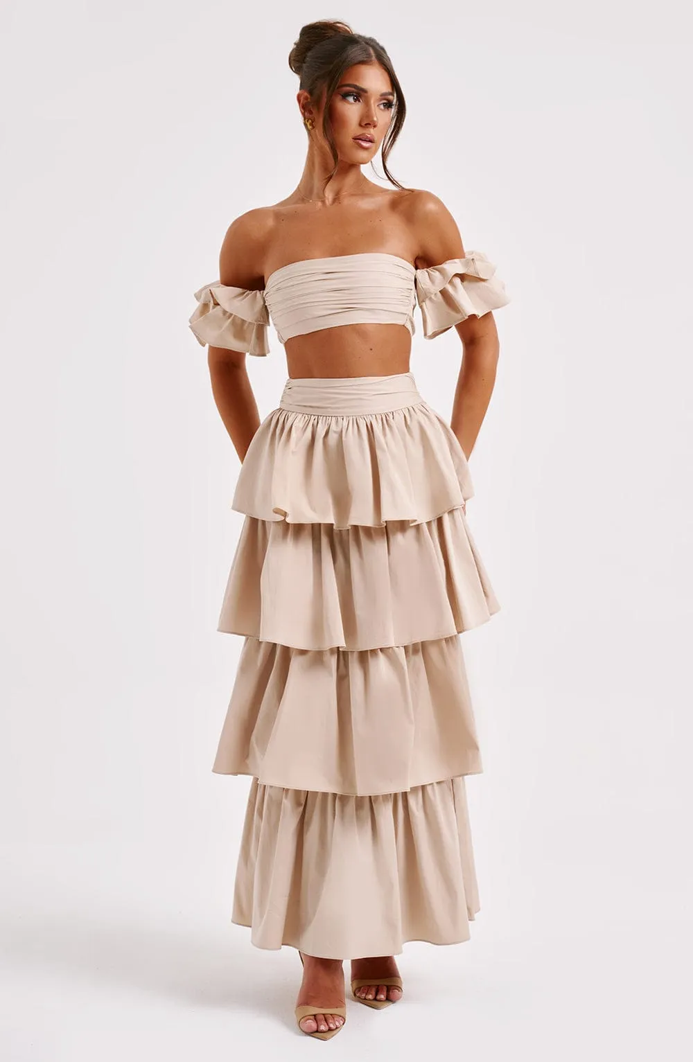 Joy Maxi Skirt - Beige sold by Babyboo Fashion product image thumbnail 4