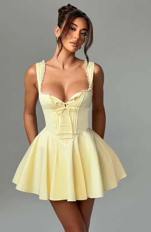 Antonella Mini Dress - Lemon sold by Babyboo Fashion