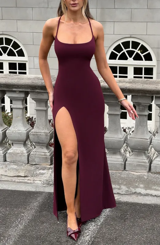 Beatrix Maxi Dress - Cherry Lacquer sold by Babyboo Fashion