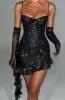 Dixie Mini Dress - Black Sparkle sold by Babyboo Fashion