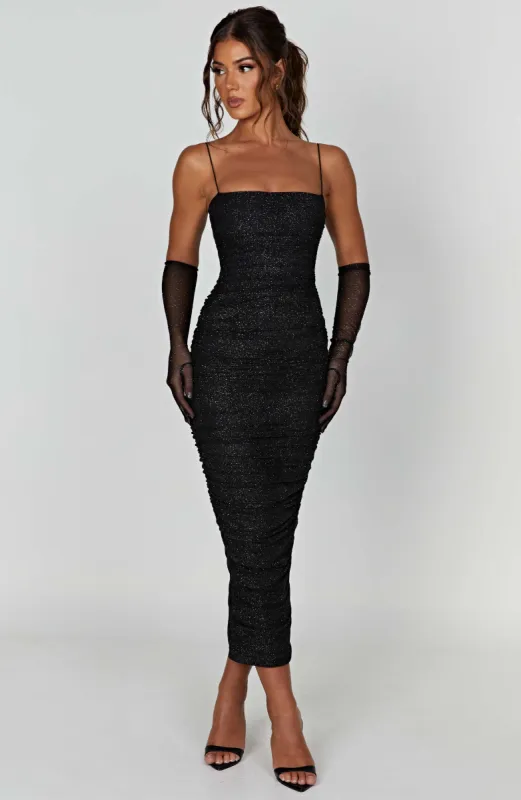 Gracie Maxi Dress - Black Sparkle sold by Babyboo Fashion