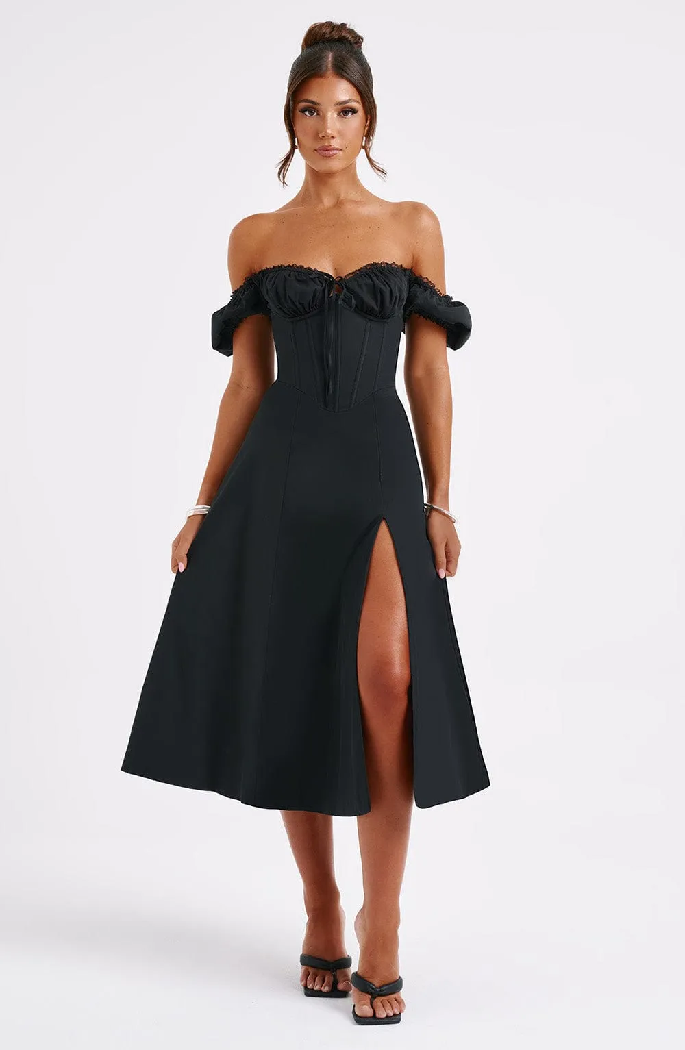 Courtney Midi Dress - Black sold by Babyboo Fashion product image thumbnail 3