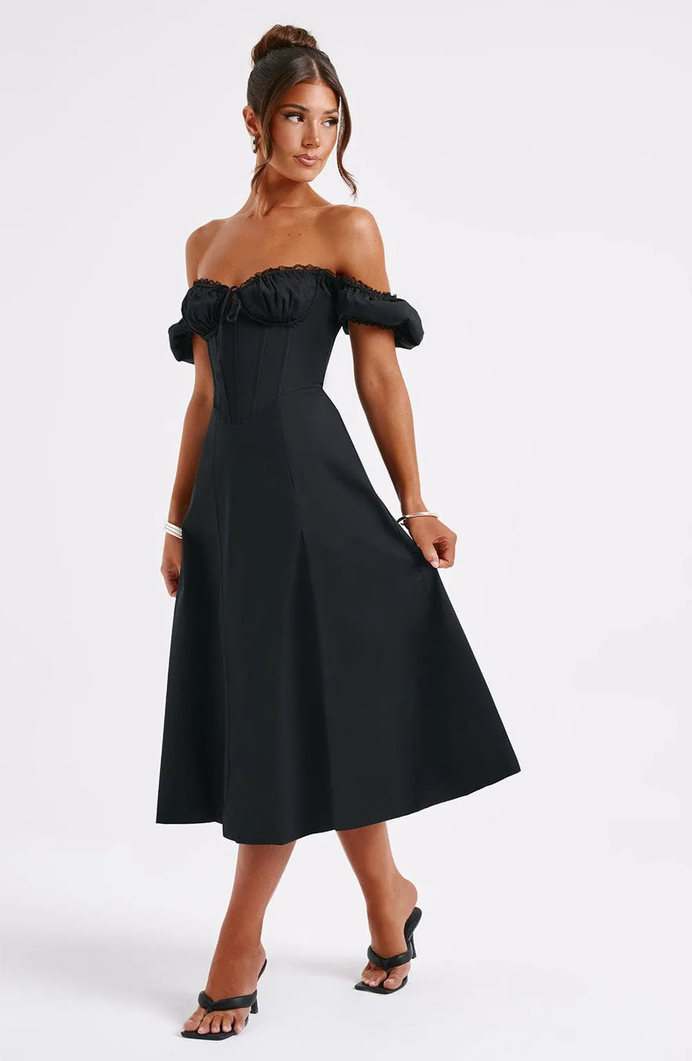 Courtney Midi Dress - Black sold by Babyboo Fashion product image thumbnail 4