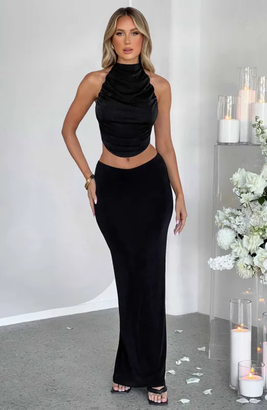 Fifi Maxi Skirt - Black sold by Babyboo Fashion