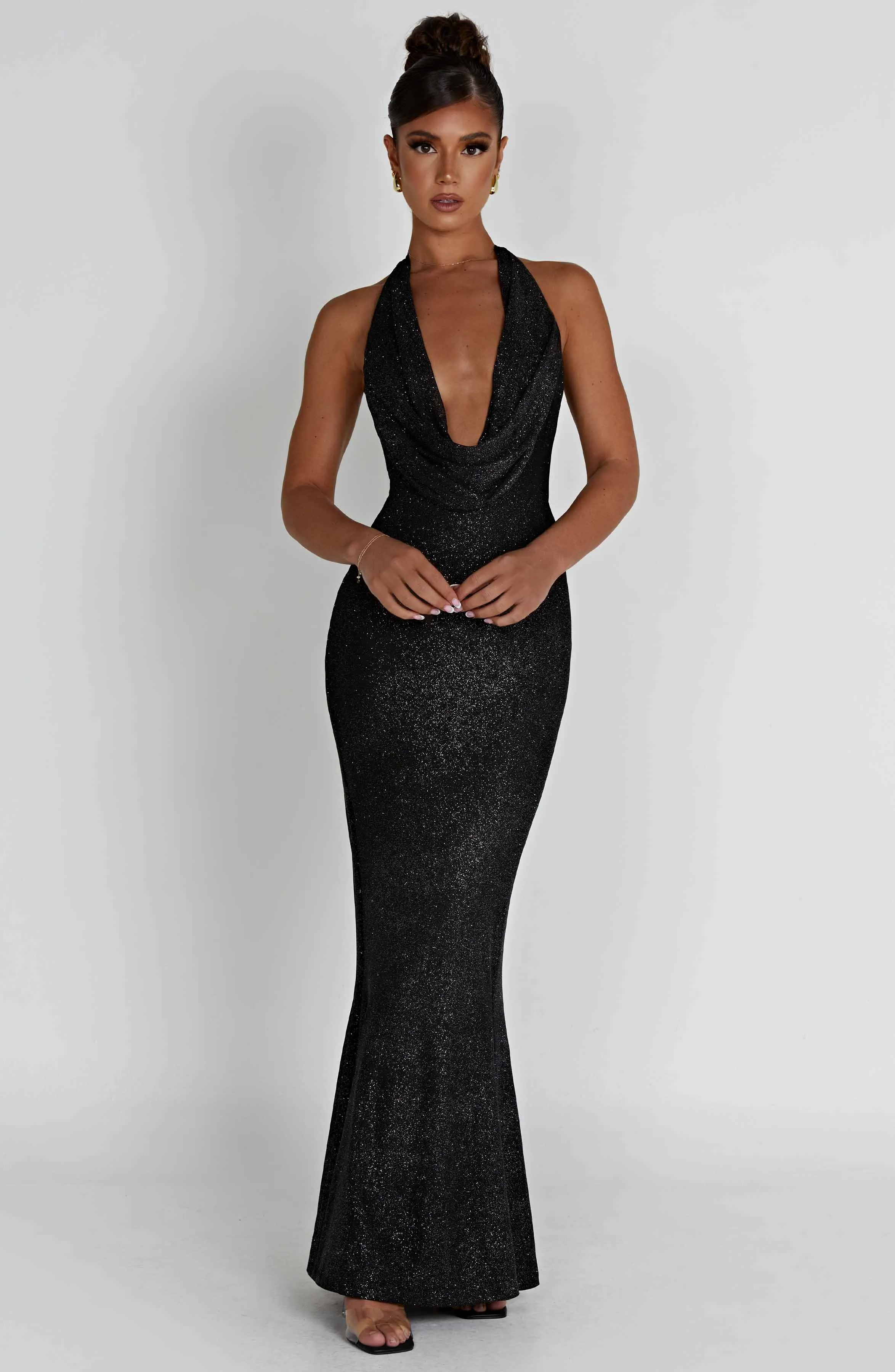 Chrishelle Maxi Dress - Black Sparkle sold by Babyboo Fashion product image thumbnail 2