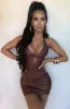 Renata Mini Dress - Chocolate sold by Babyboo Fashion