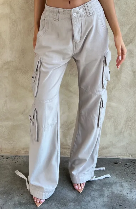 Tinashe Cargo Pants - Light Grey sold by Babyboo Fashion