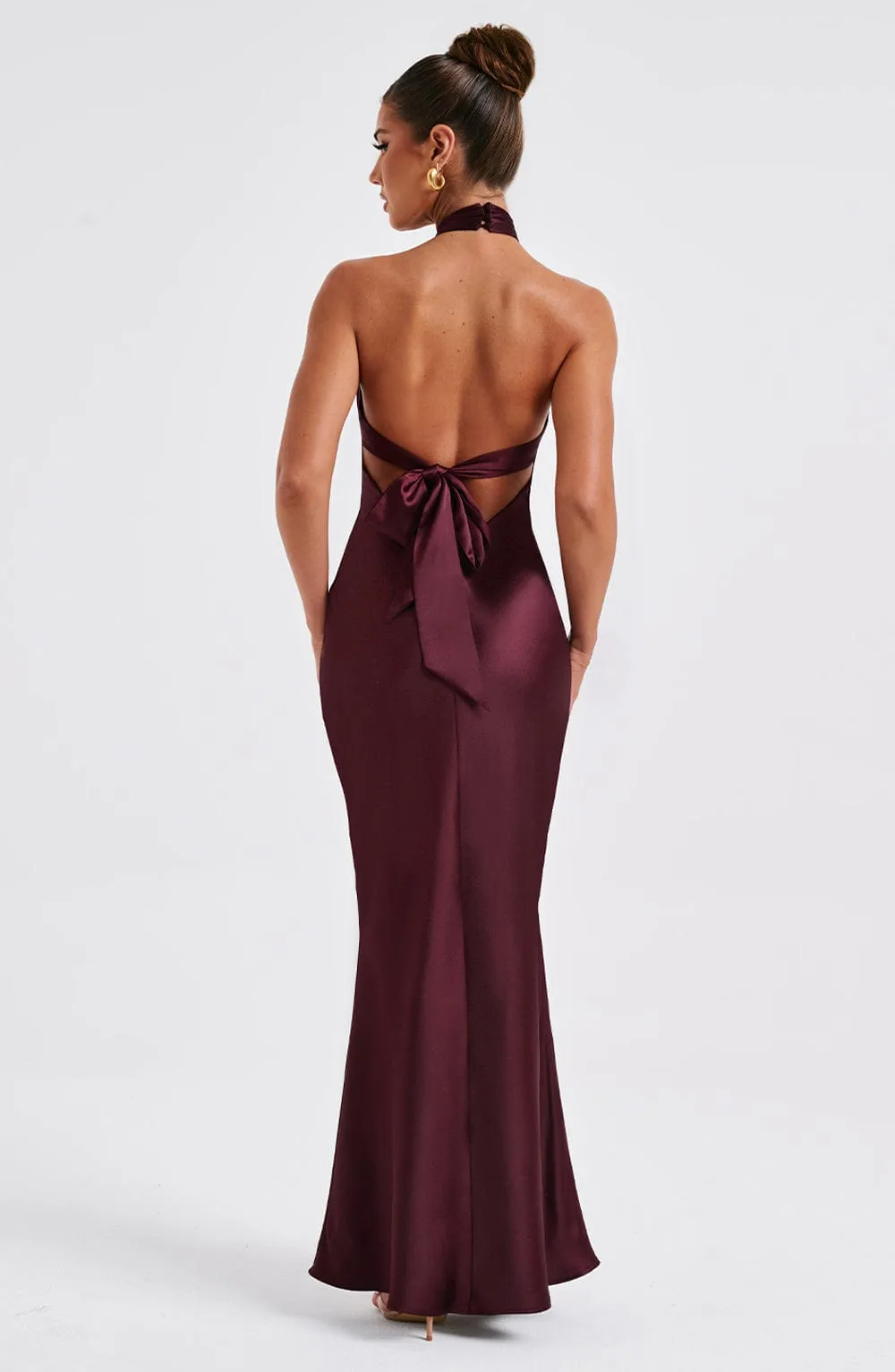 Dimitra Maxi Dress - Burgundy sold by Babyboo Fashion product image thumbnail 5