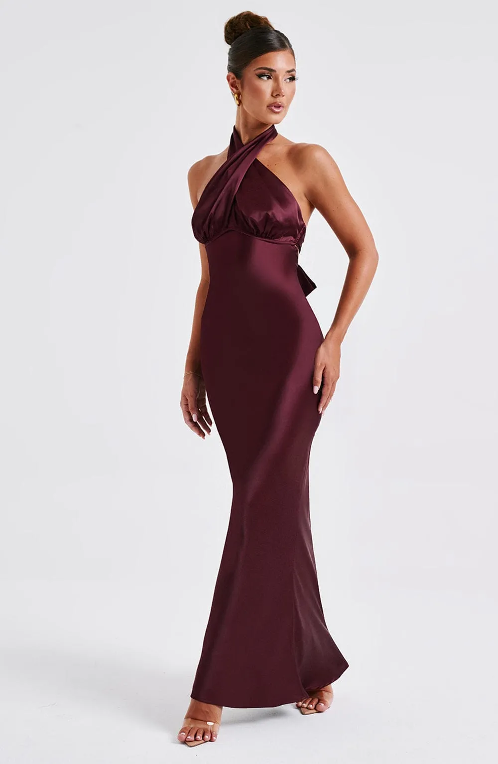 Dimitra Maxi Dress - Burgundy sold by Babyboo Fashion product image thumbnail 4