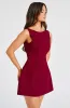 Alana Mini Dress - Wine sold by Babyboo Fashion