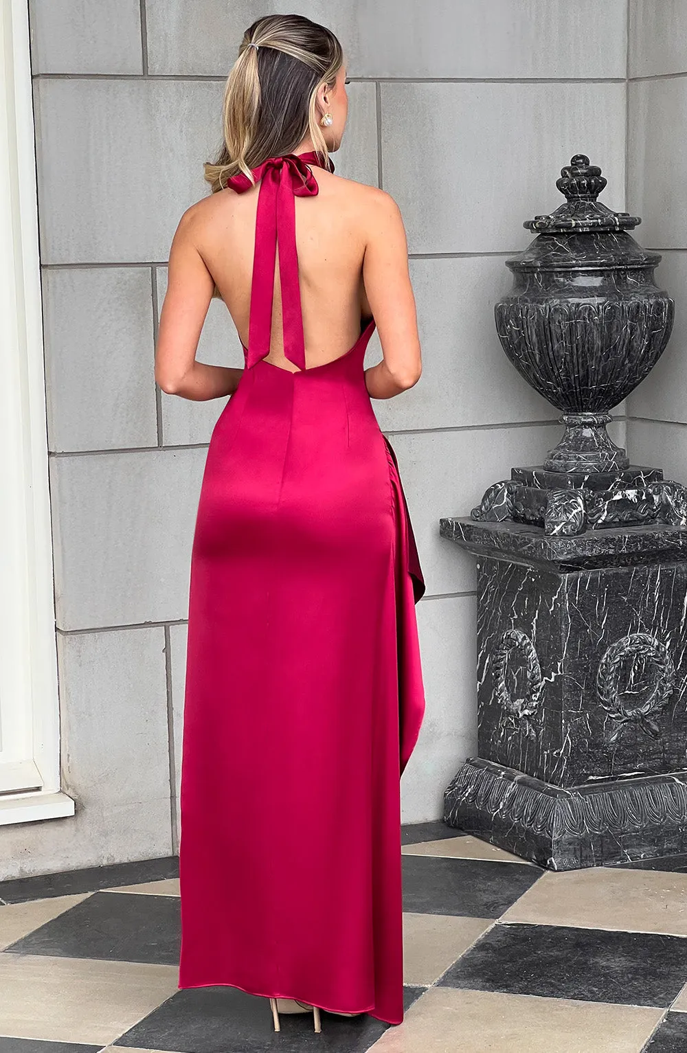 Colette Maxi Dress - Burgundy sold by Babyboo Fashion product image thumbnail 2