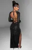 Nadia Maxi Dress - Black Sparkle sold by Babyboo Fashion