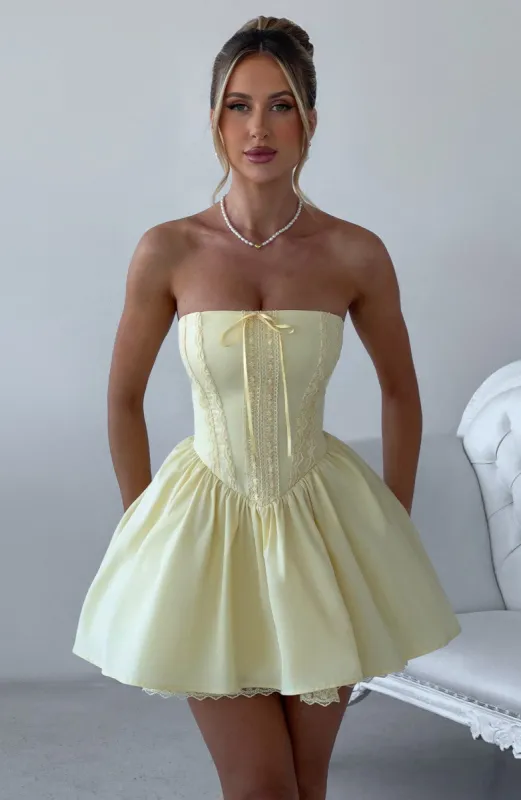 Evie Mini Dress - Lemon sold by Babyboo Fashion