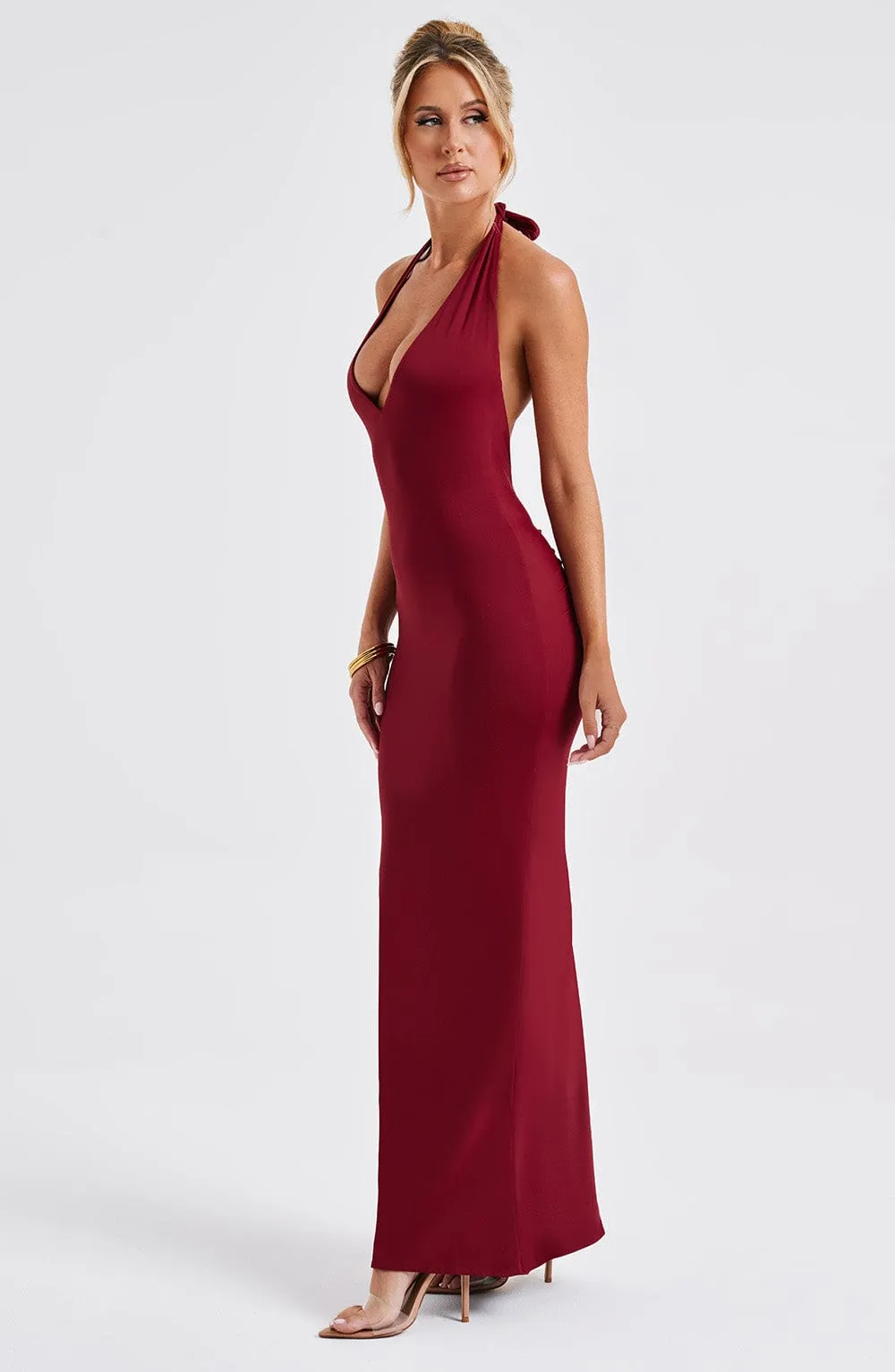 Harmonia Maxi Dress - Burgundy sold by Babyboo Fashion product image thumbnail 5