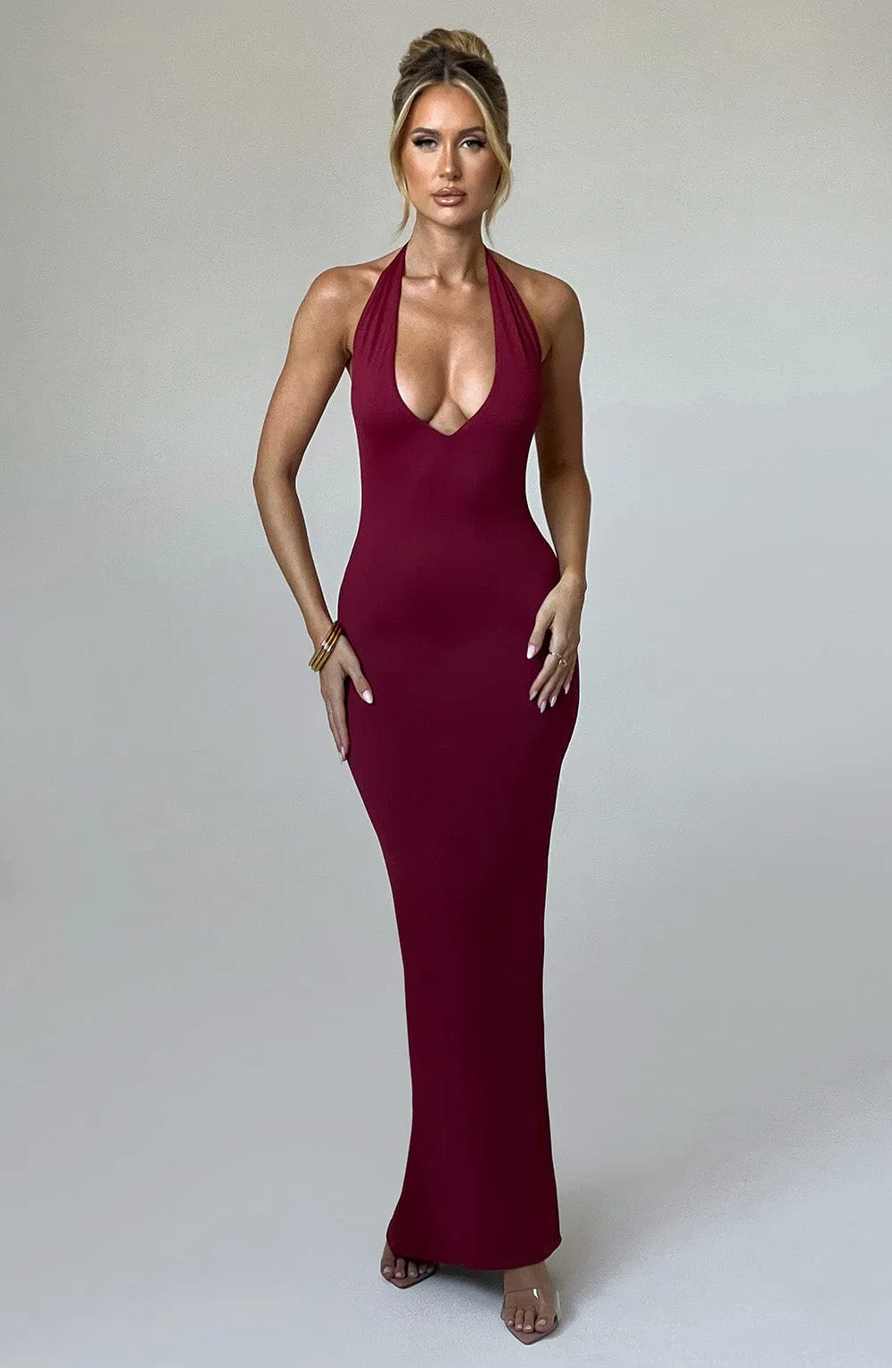 Harmonia Maxi Dress - Burgundy sold by Babyboo Fashion product image thumbnail 3