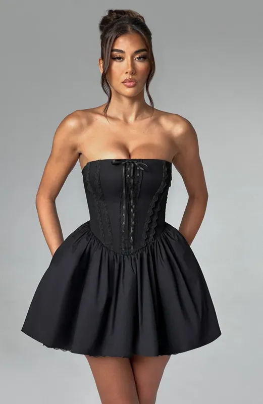 Evie Mini Dress - Black sold by Babyboo Fashion
