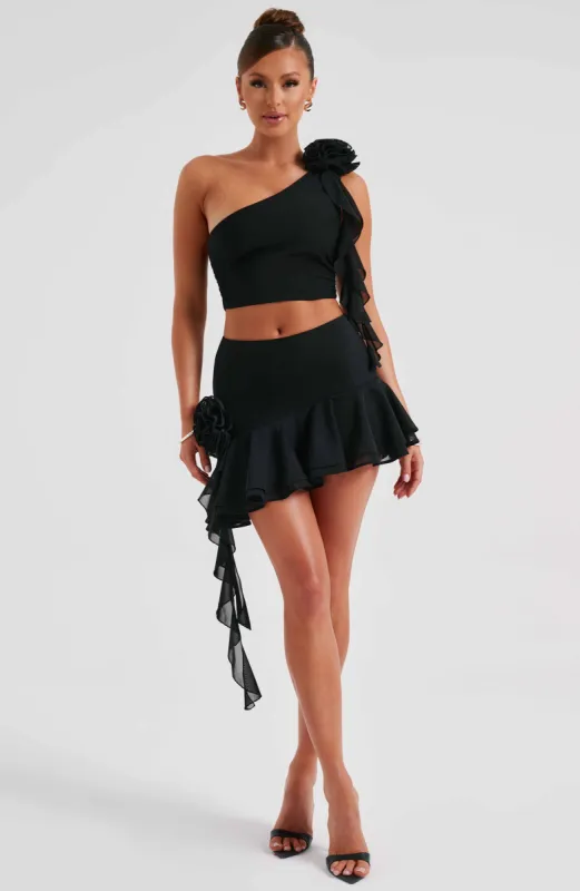 Daina Mini Skirt - Black sold by Babyboo Fashion