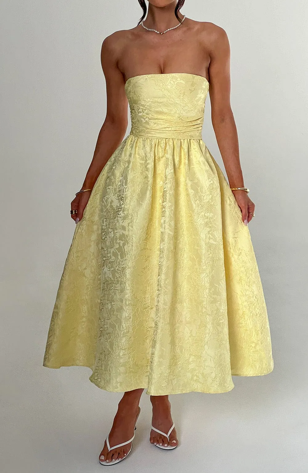 Saoirse Midi Dress - Lemon sold by Babyboo Fashion product image thumbnail 3