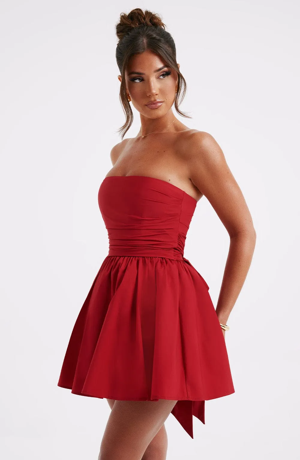 Katrina Mini Dress - Red sold by Babyboo Fashion product image thumbnail 3