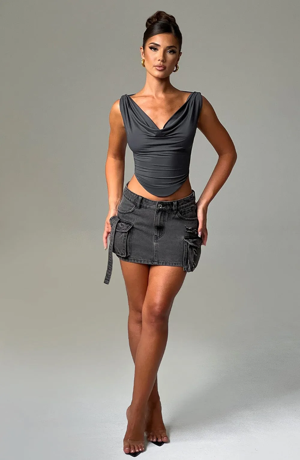 Franziska Top - Charcoal sold by Babyboo Fashion product image thumbnail 3