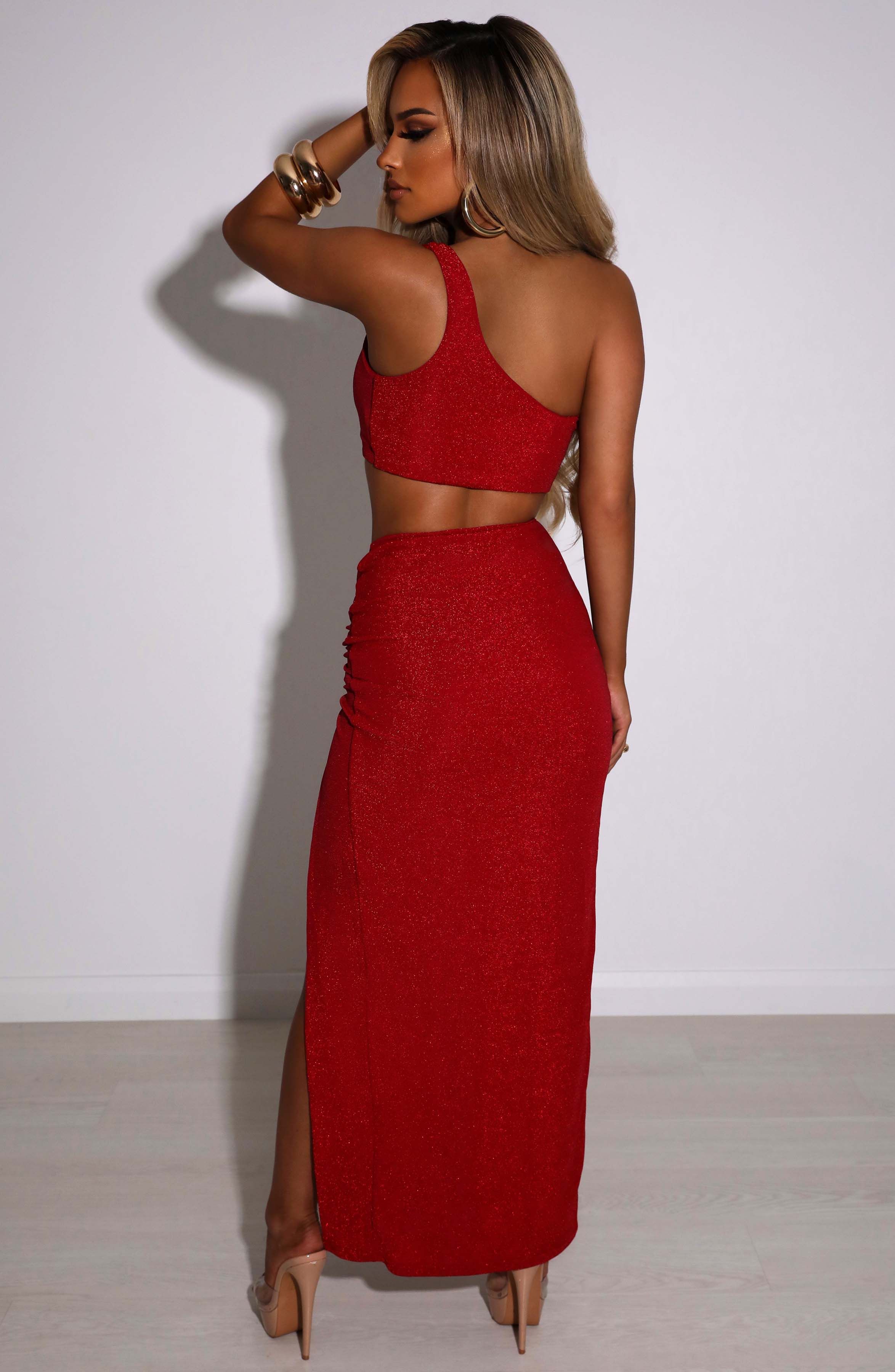 Alyssia Maxi Skirt - Red Sparkle sold by Babyboo Fashion product image thumbnail 4