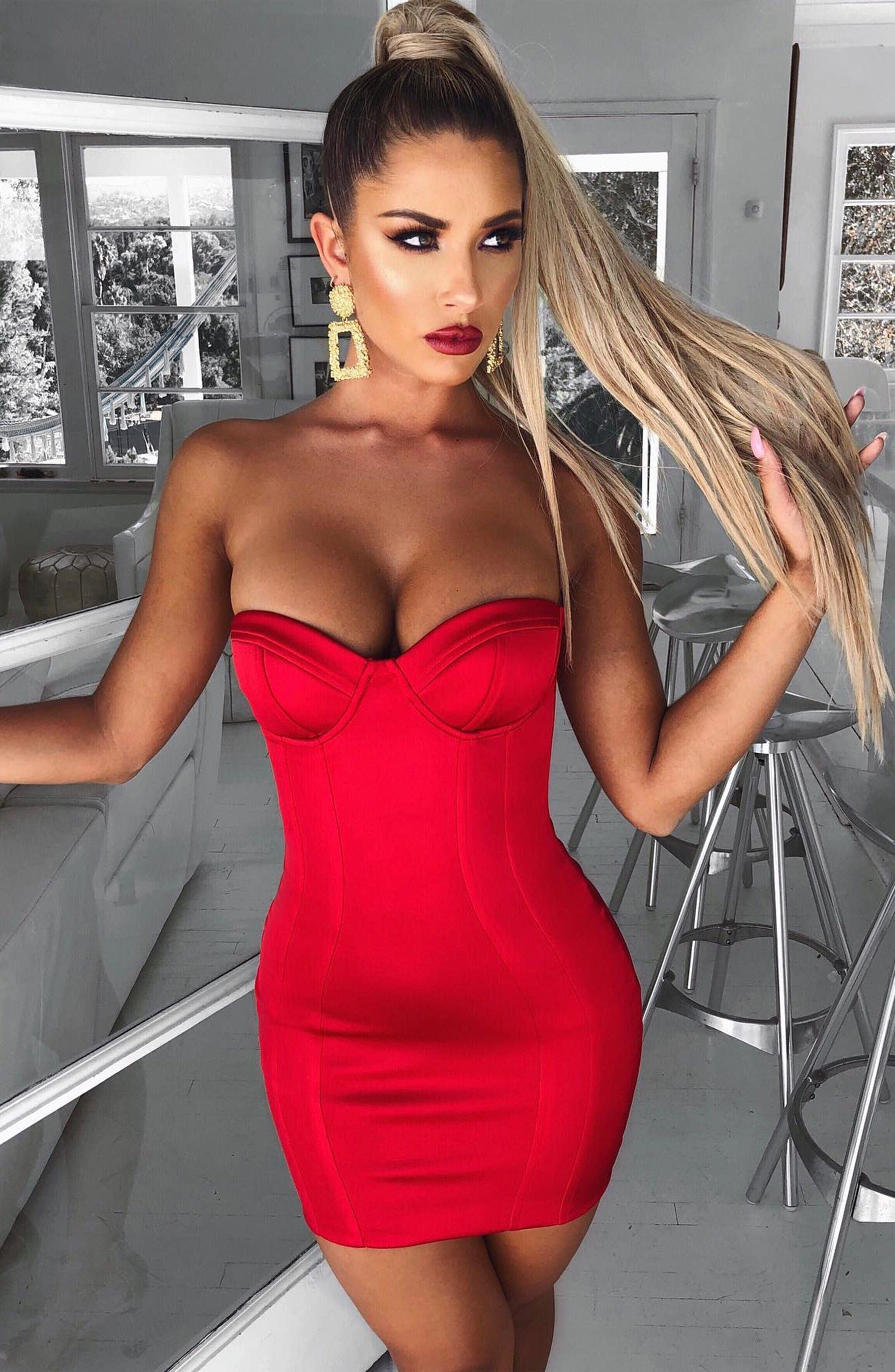 Tegan Mini Dress - Red sold by Babyboo Fashion